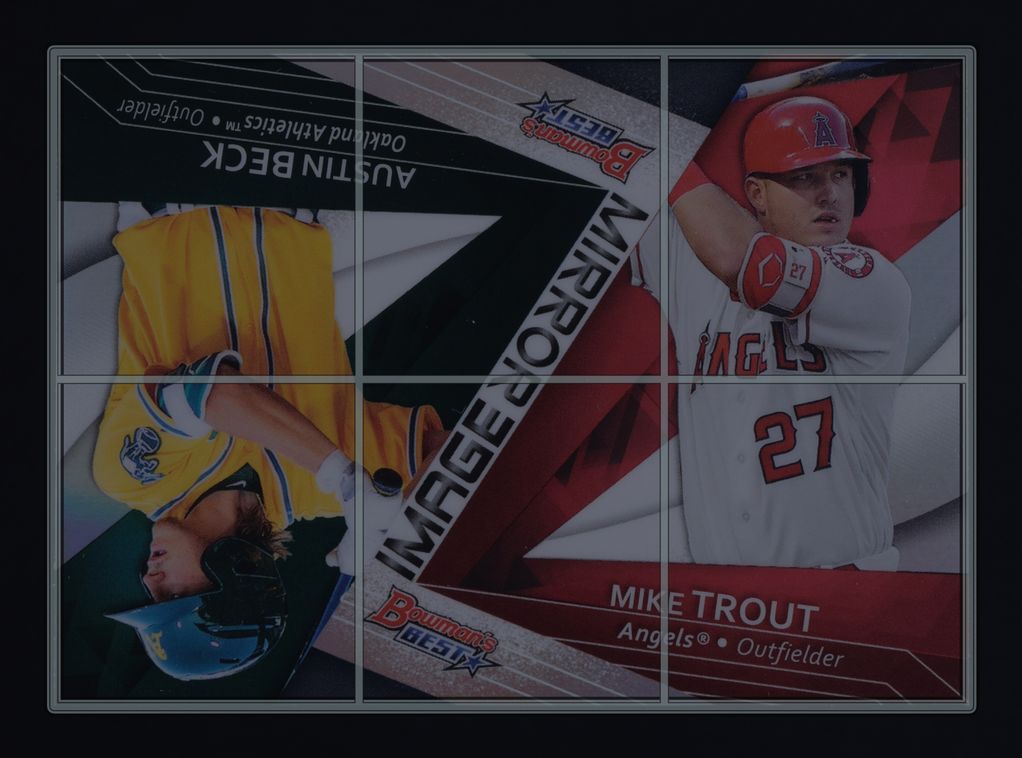 2017 Bowman's Best Mirror Image Austin Beck Mike Trout #MI-15 MBA AUTH