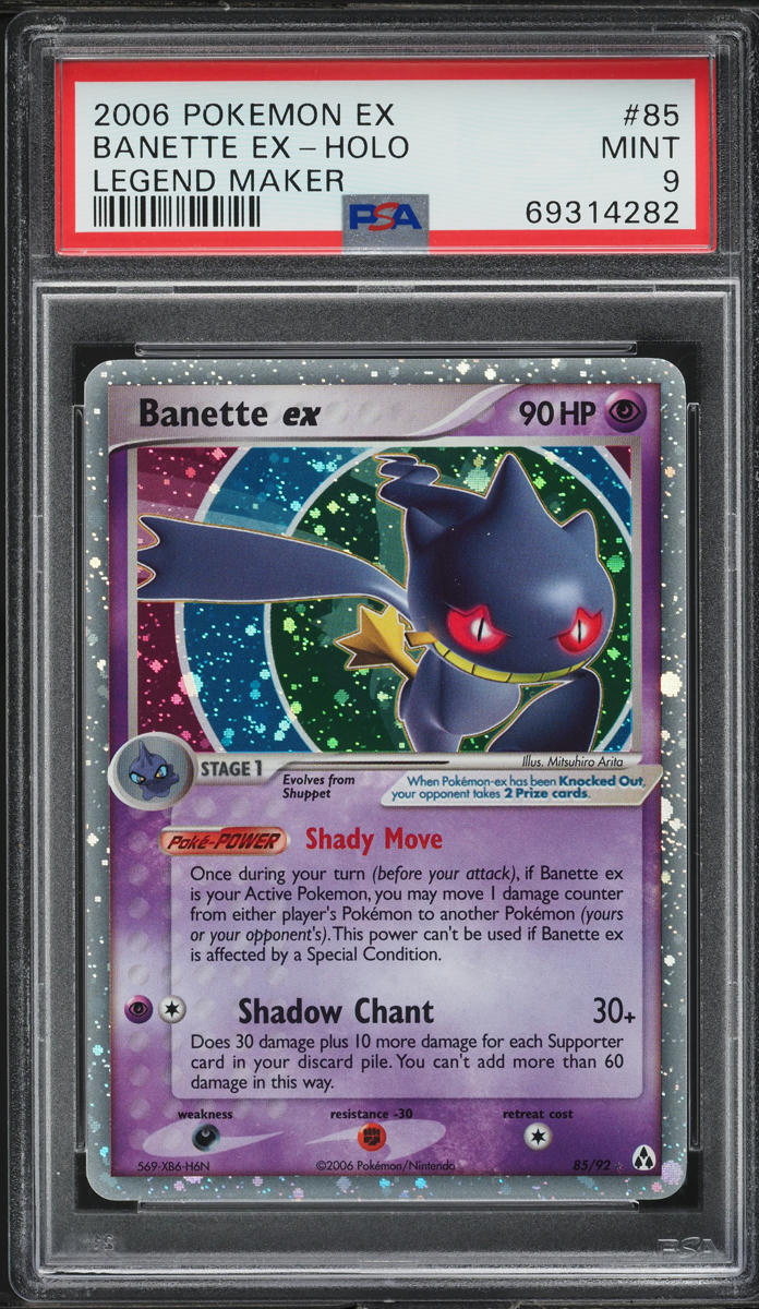 2006 Pokemon EX Legend Maker Holo Banette ex #85 PSA 9 MINT