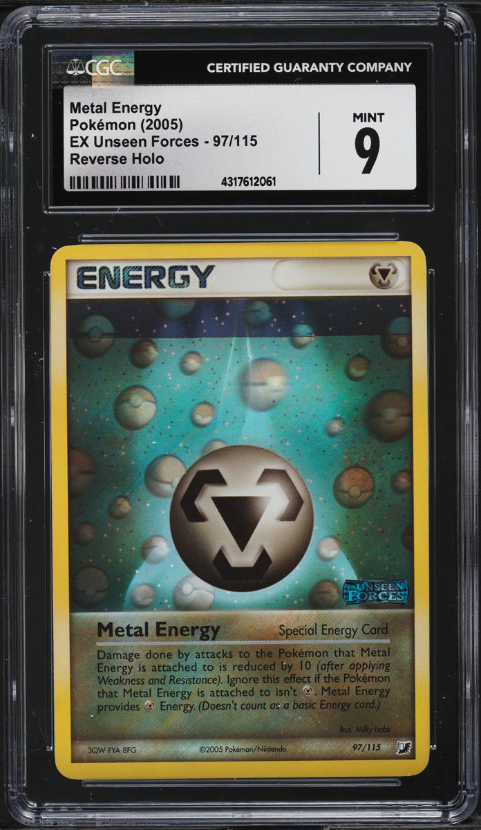 2005 Pokemon EX Unseen Forces Reverse Holo Metal Energy #97 CGC 9 MINT