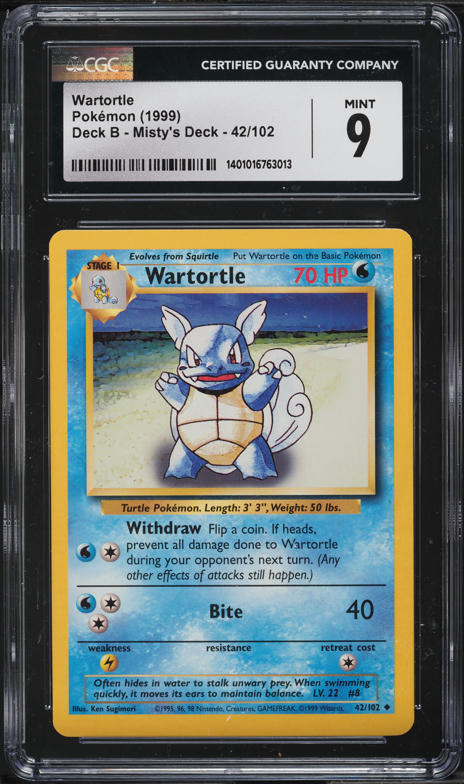 wartortle pokemon card first edition  Base Set #42(Shadowless) prevent all damage done to Wartortle during your opponents next turn Wartortle 1999 Pokemon TCG Base