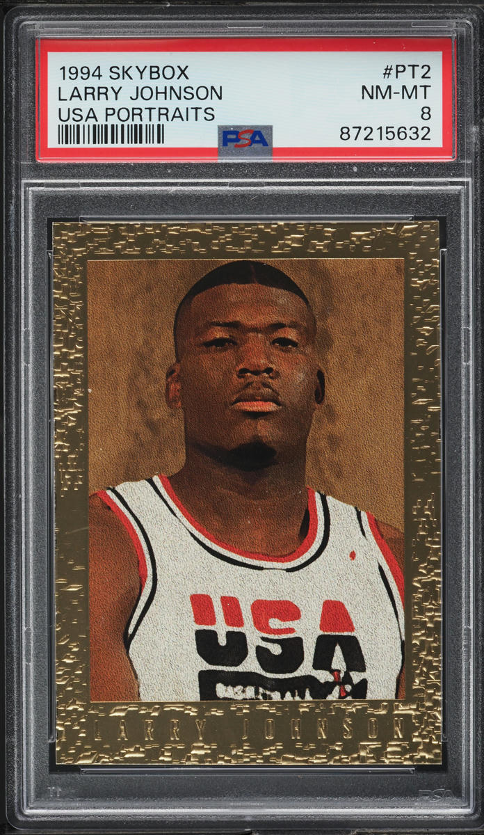 1994 Skybox USA Portraits Larry Johnson #PT2 PSA 8 NM-MT