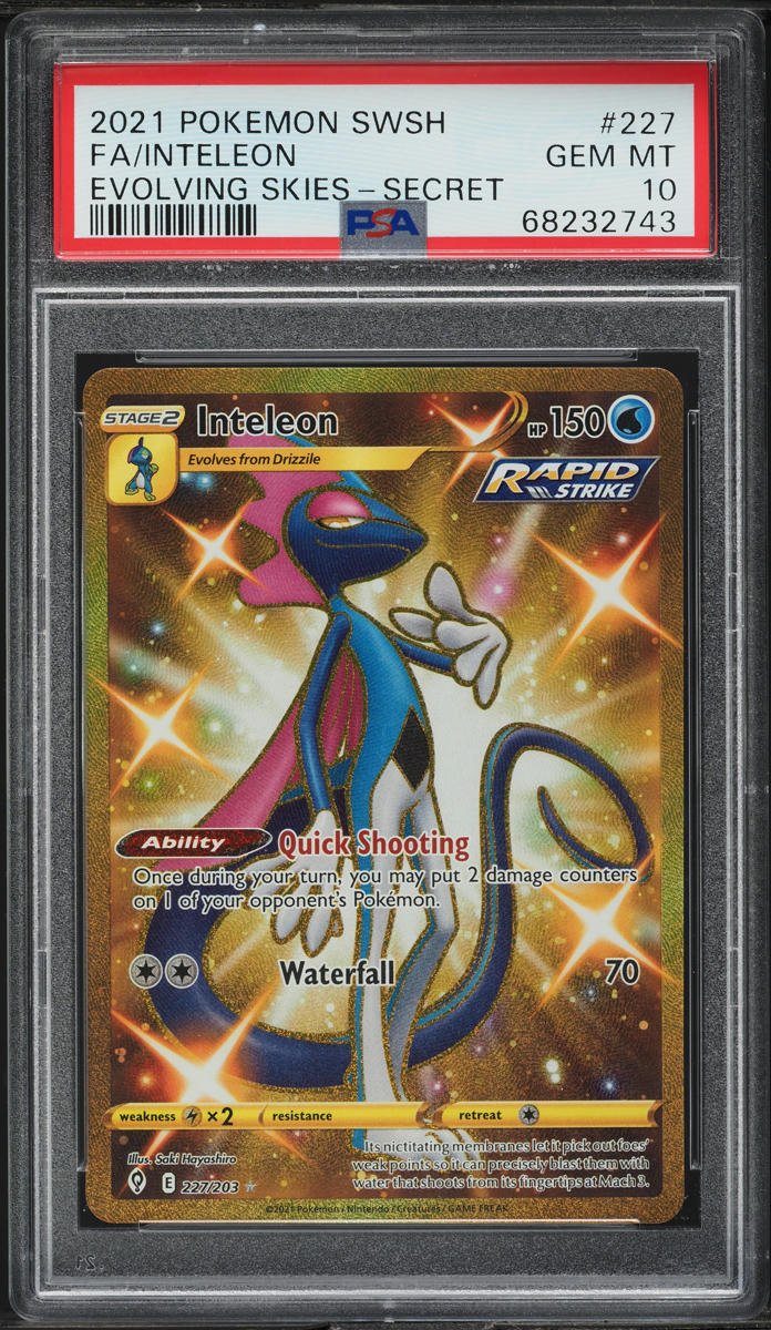 2021 Pokemon Sword & Shield Evolving Skies Secret Rare Inteleon