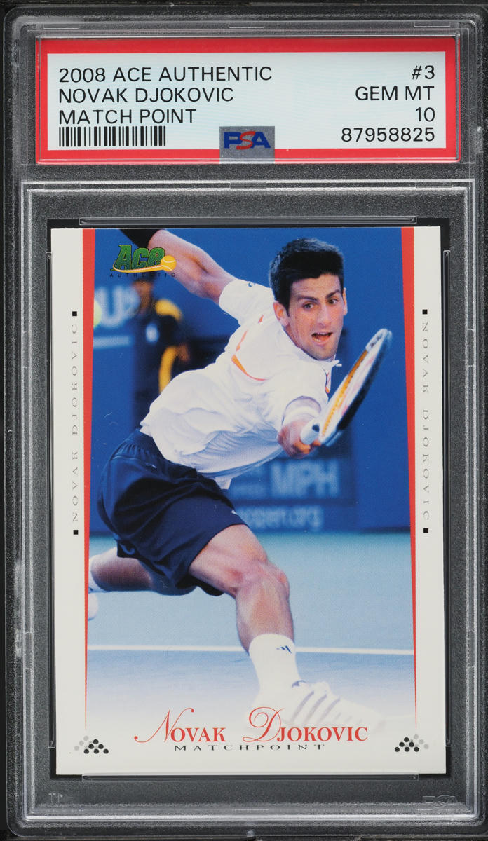2008 Ace Authentic Match Point Novak Djokovic #3 PSA 10 GEM MINT