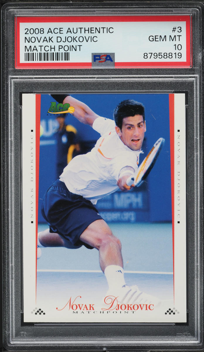 2008 Ace Authentic Match Point Novak Djokovic #3 PSA 10 GEM MINT