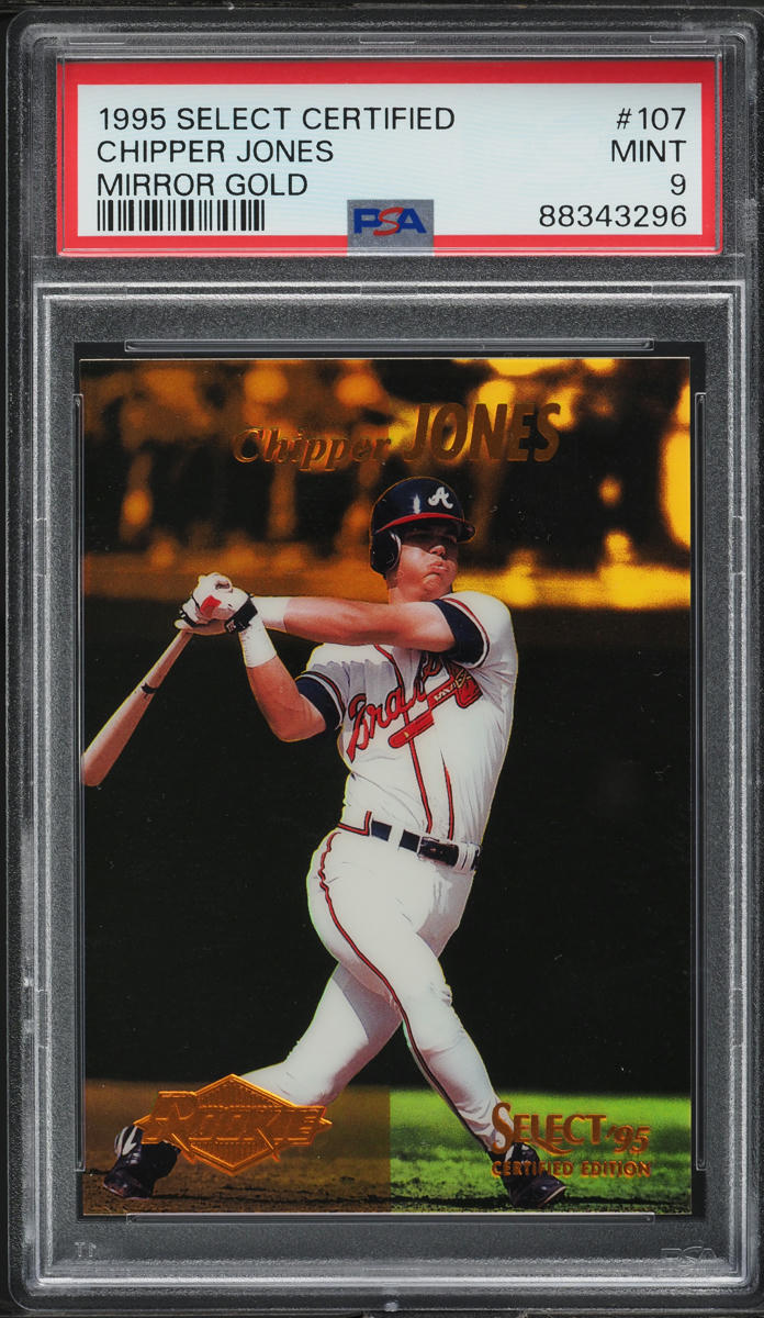 1995 Select Certified Mirror Gold Chipper Jones #107 PSA 9 MINT