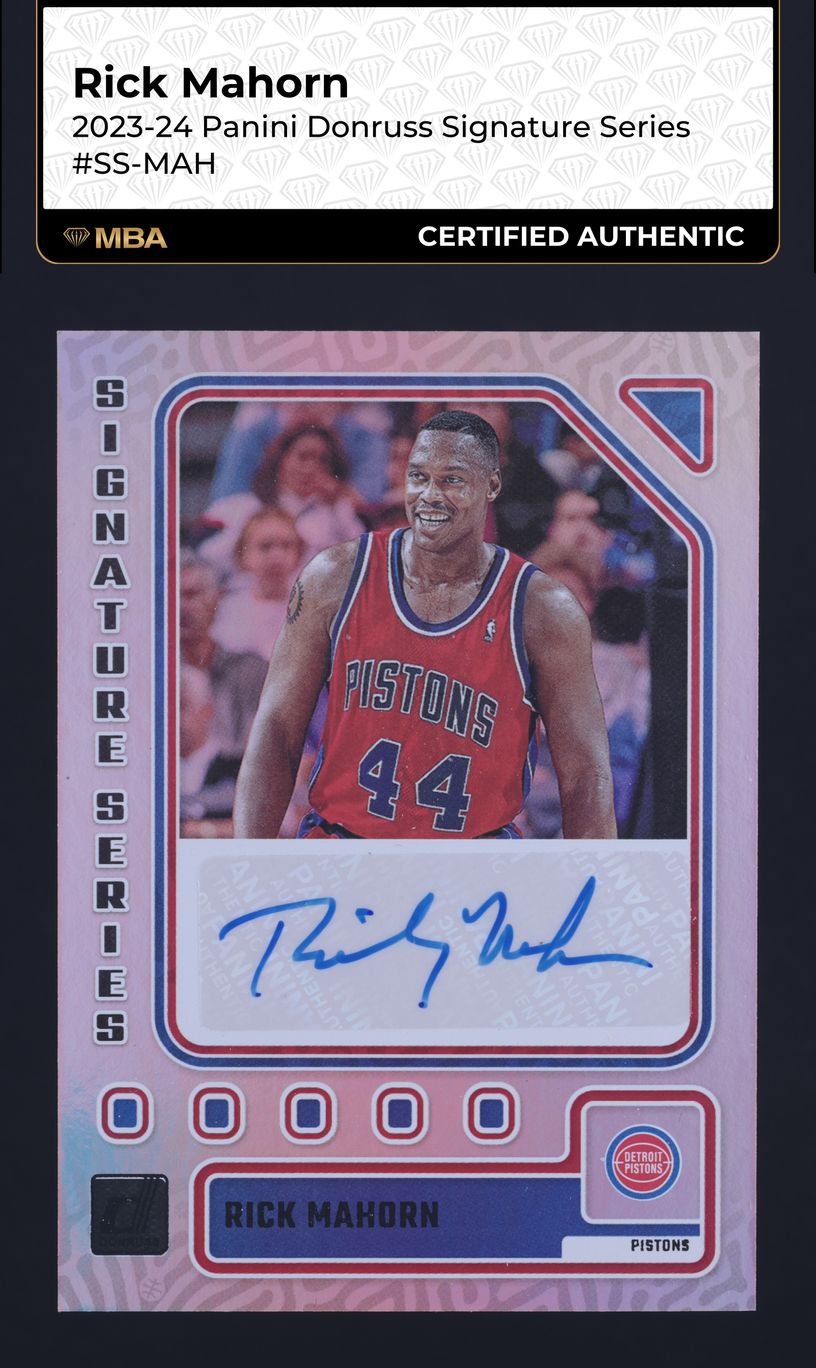 2023 Donruss Signature Series Rick Mahorn AUTO #SS-MAH MBA AUTH
