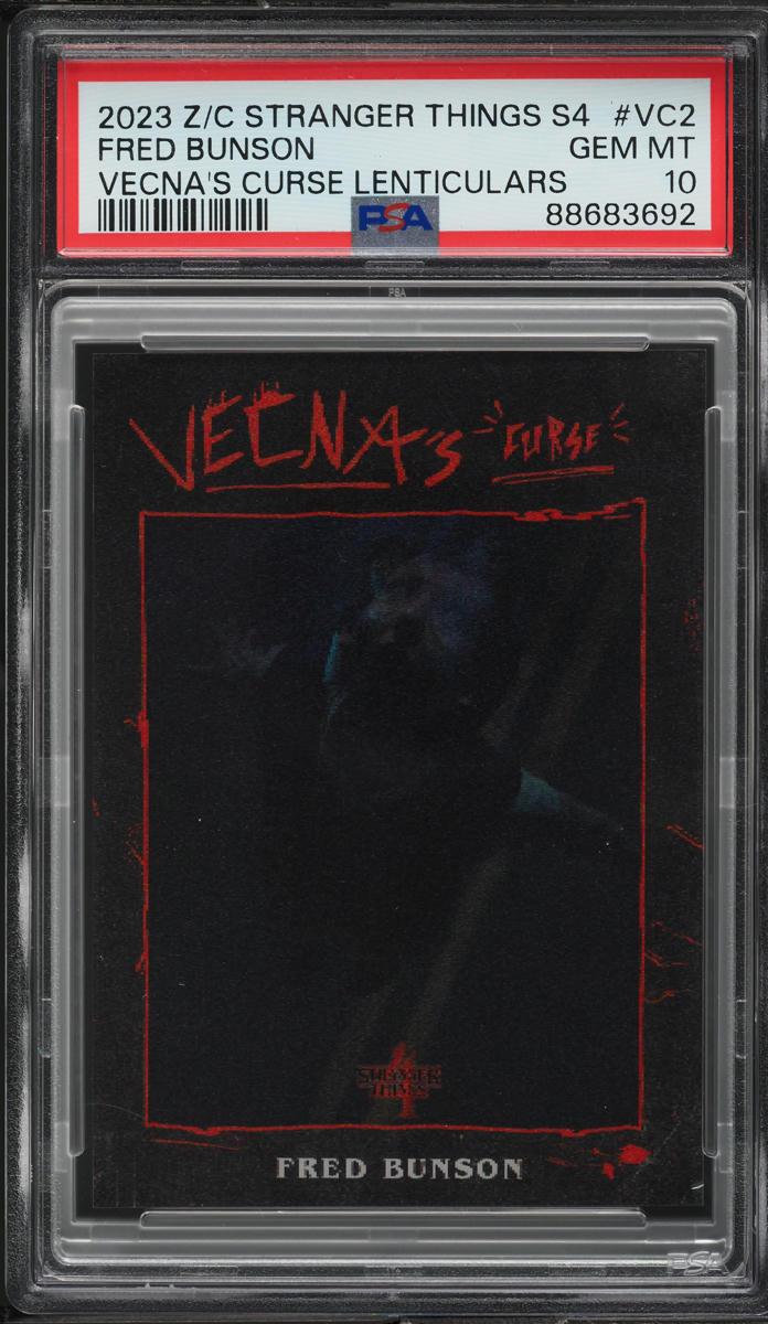 2023 Zerocool Stranger Things Vecna's Curse Lenticulars Fred Bunson PSA 10 GEM