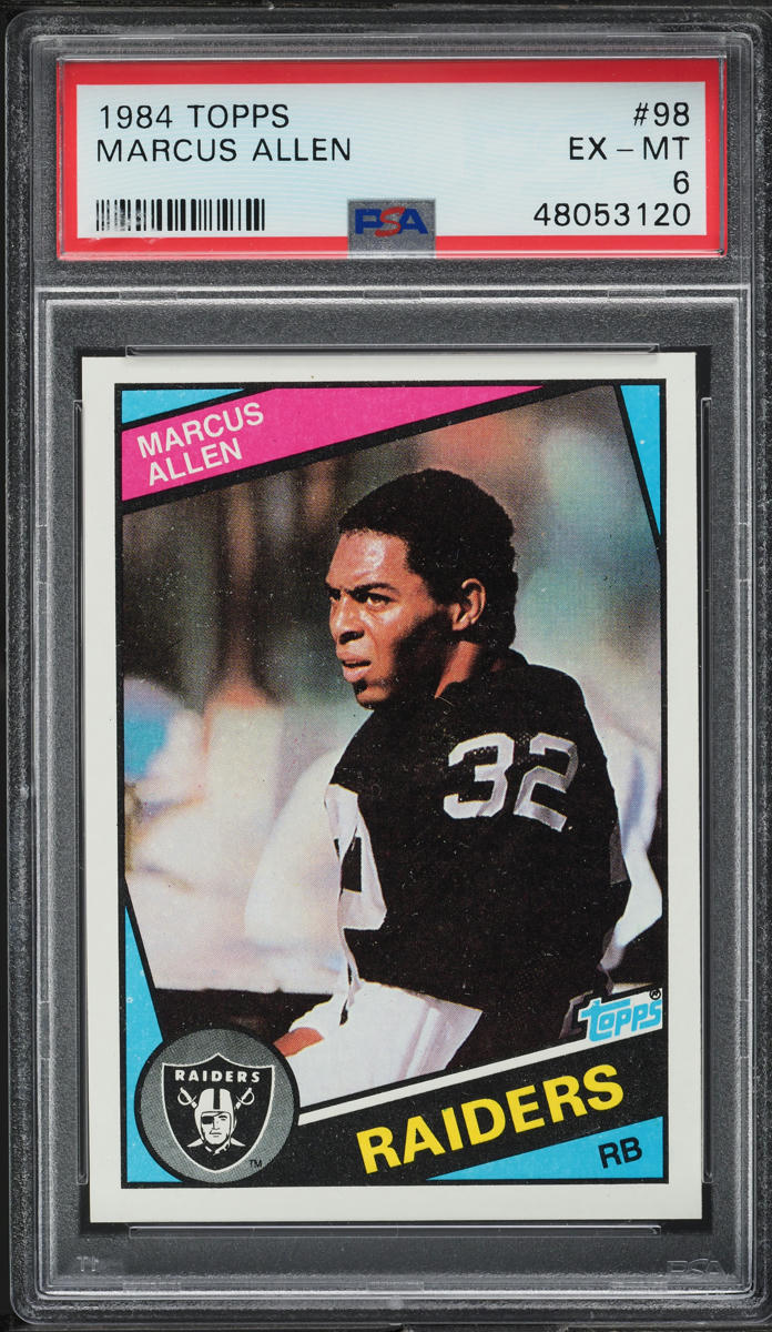 1984 Topps Football Marcus Allen #98 PSA 6 EXMT
