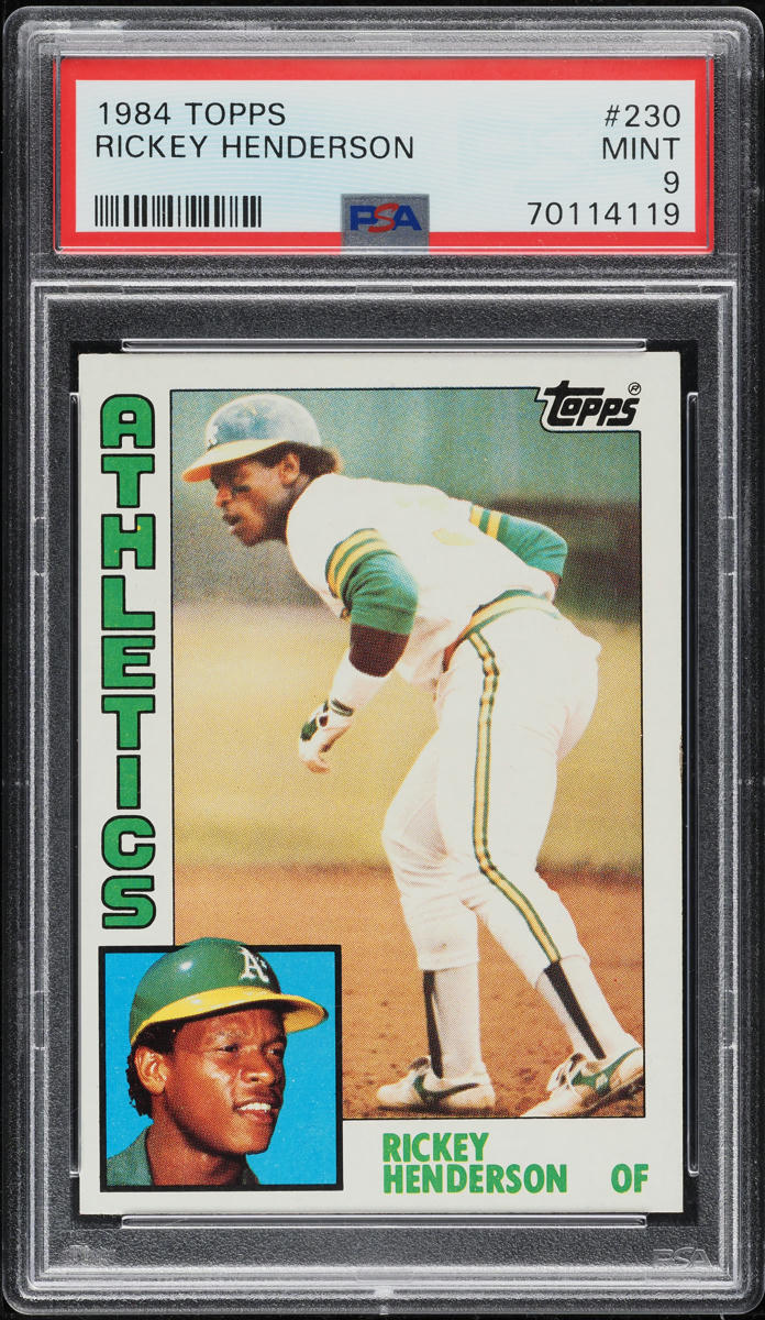 1984 Topps Rickey Henderson #230 PSA 9 MINT