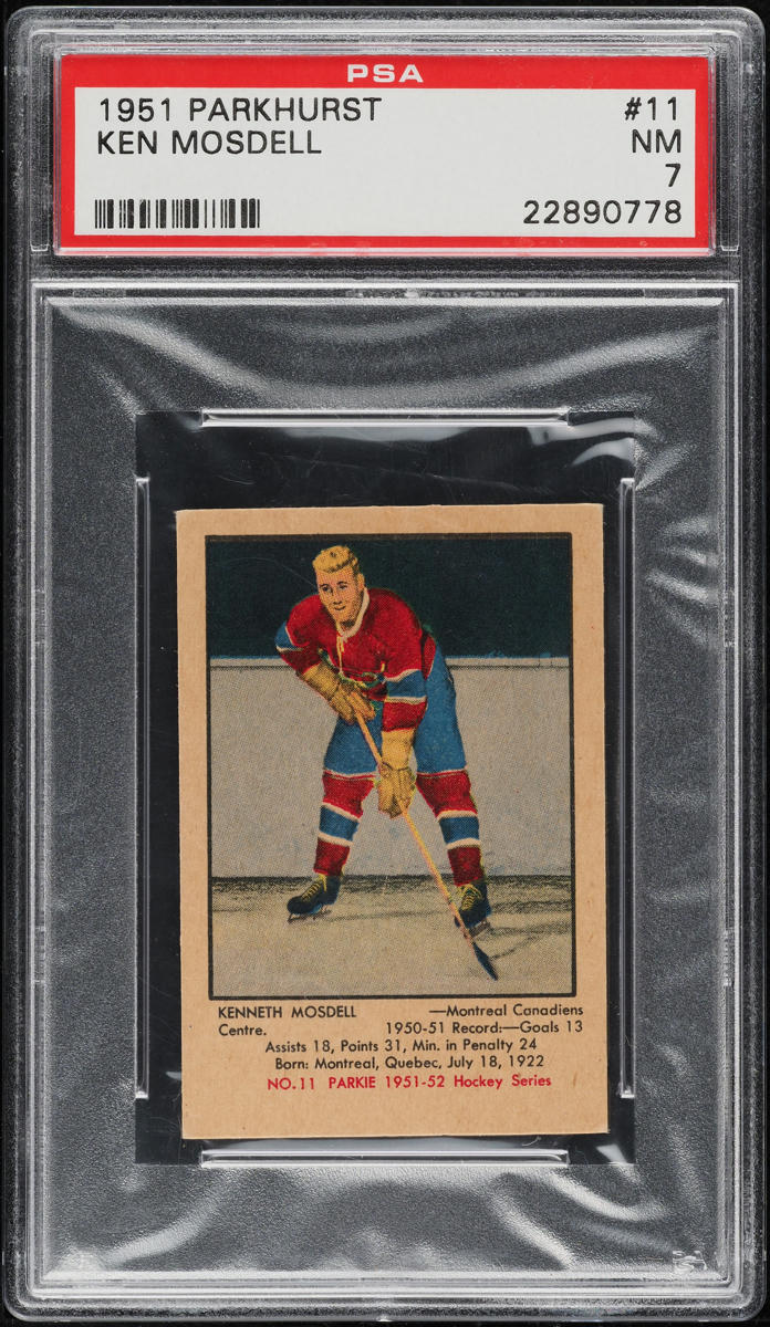 1951 Parkhurst Ken Mosdell #11 PSA 7 NRMT
