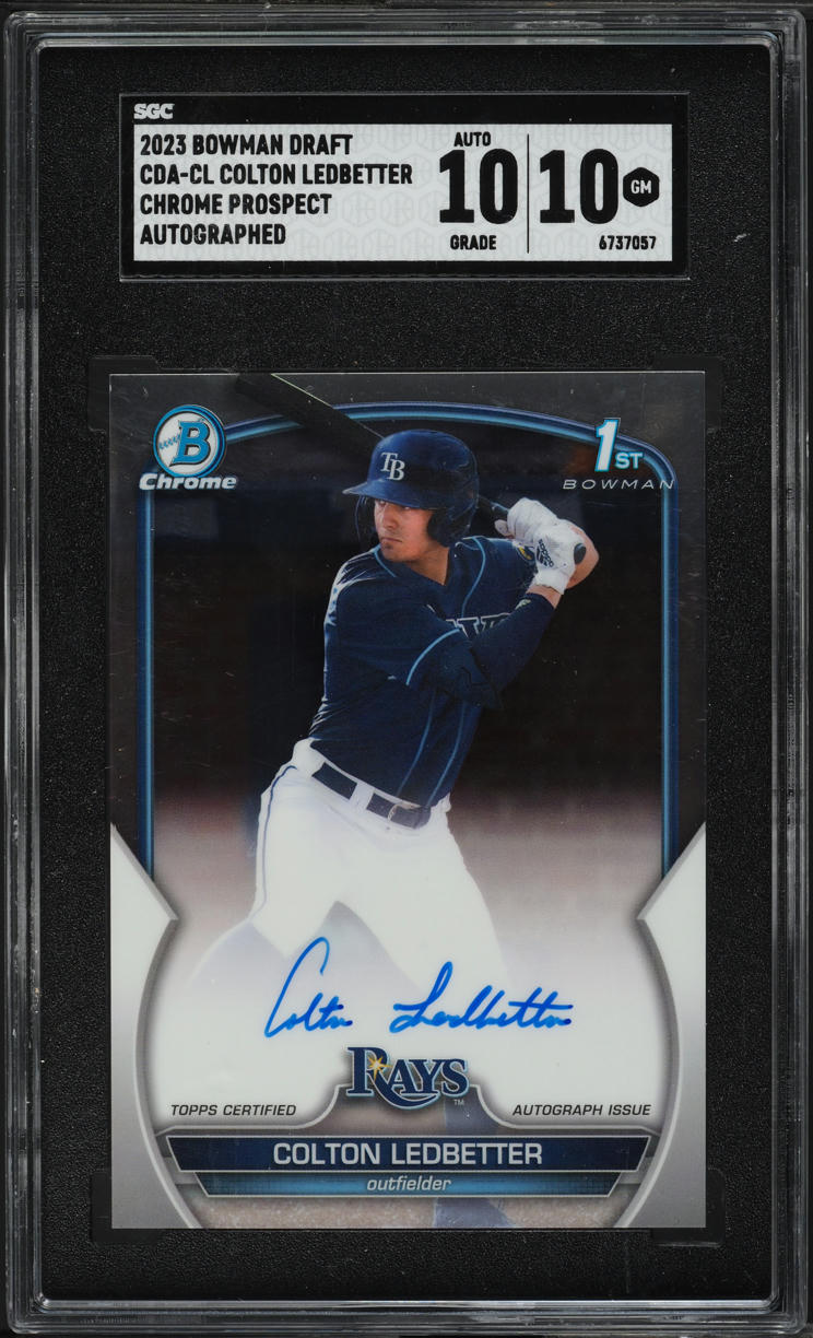 2023 Bowman Chrome Draft Colton Ledbetter ROOKIE AUTO #CDA-CL SGC 10 GEM MINT