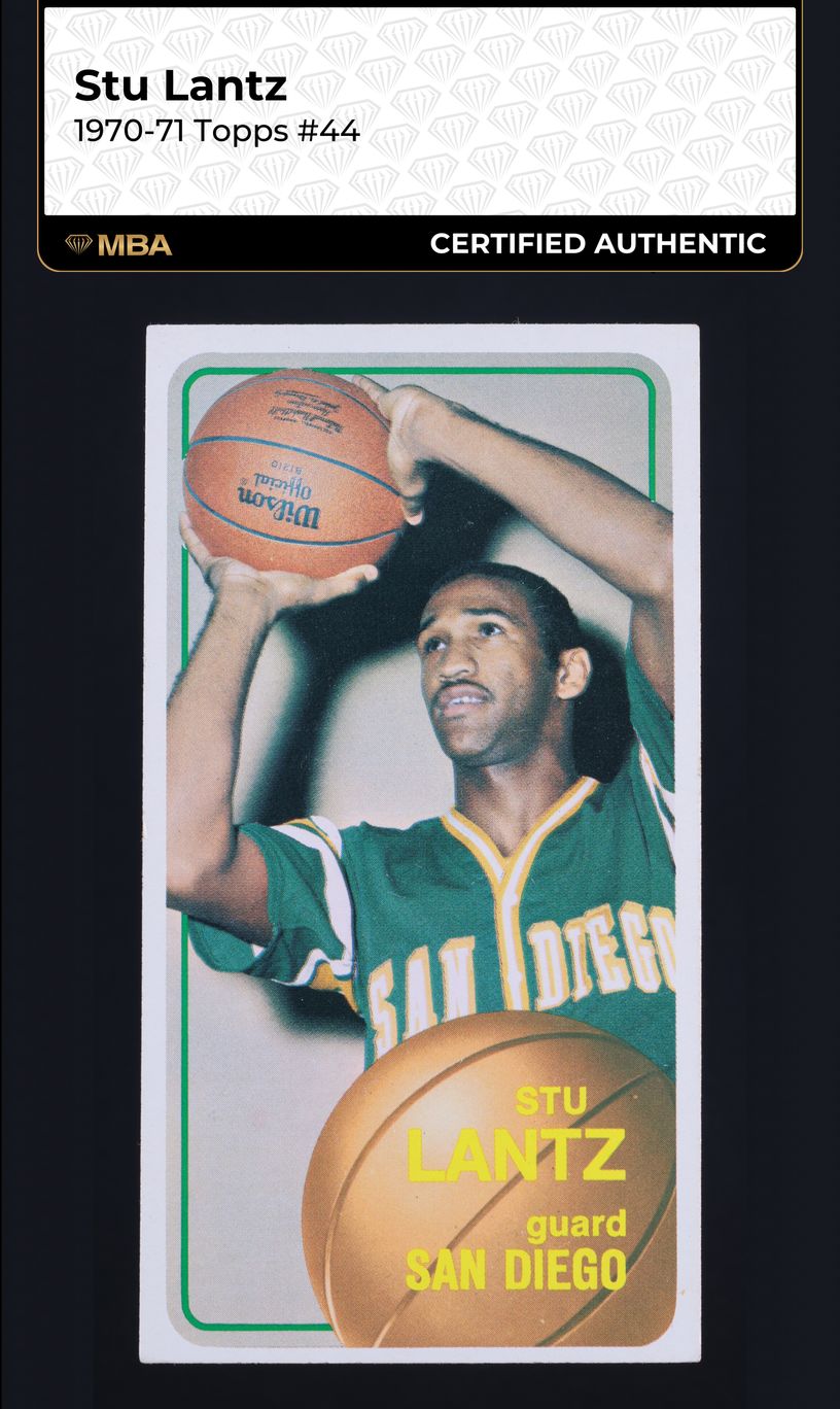 1970 Topps Basketball Stu Lantz ROOKIE #44 MBA AUTH