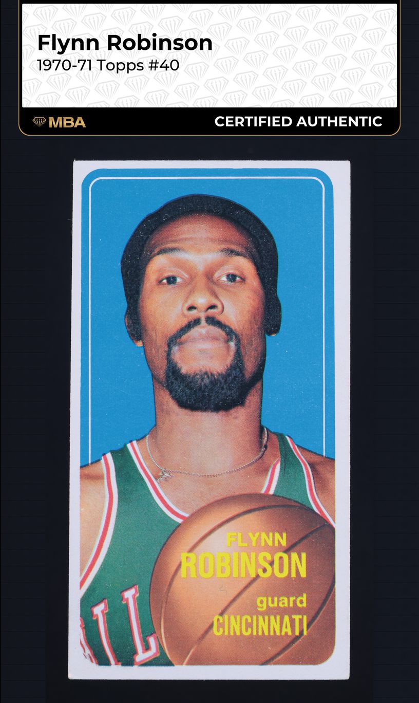 1970 Topps Basketball Flynn Robinson #40 MBA AUTH
