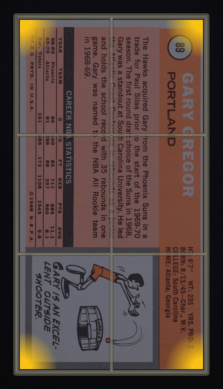 1970 Topps Gary Gregor #89 MBA AUTH