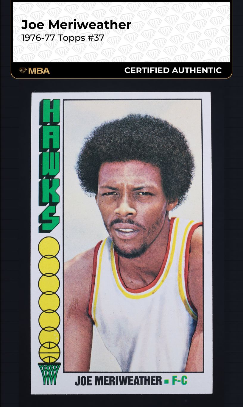 1976 Topps Basketball Joe Meriweather ROOKIE #37 MBA AUTH