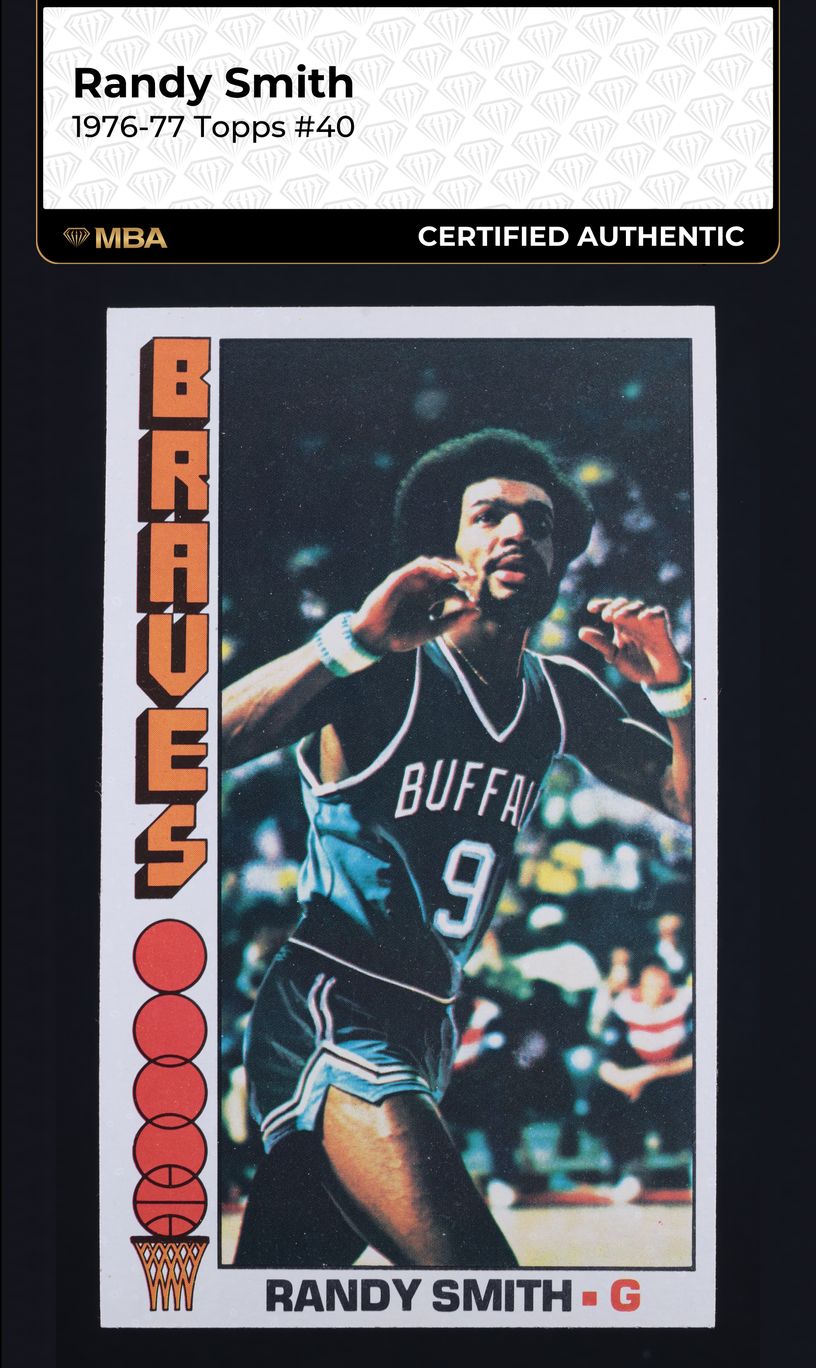 1976 Topps Basketball Randy Smith #40 MBA AUTH