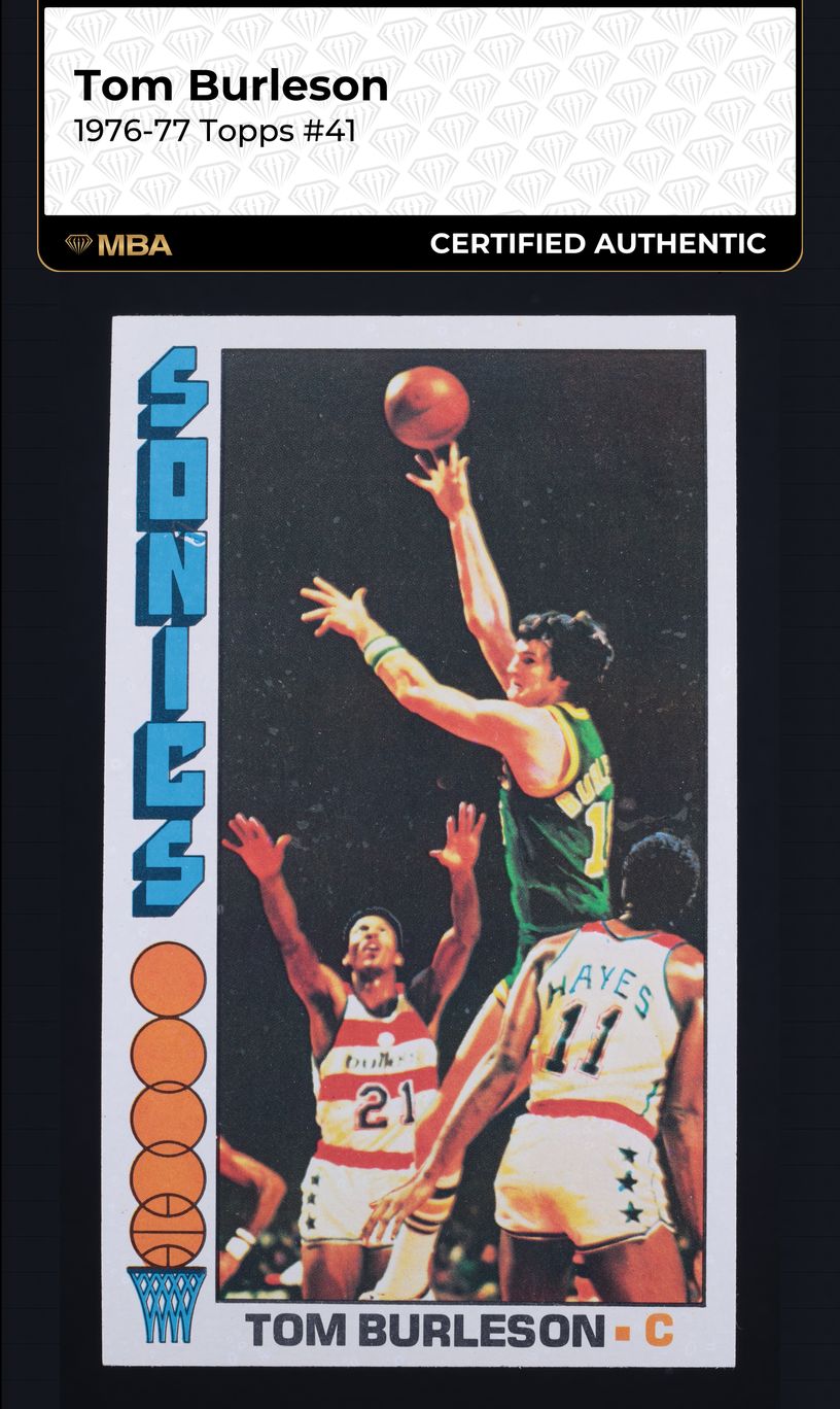 1976 Topps Basketball Tom Burleson #41 MBA AUTH