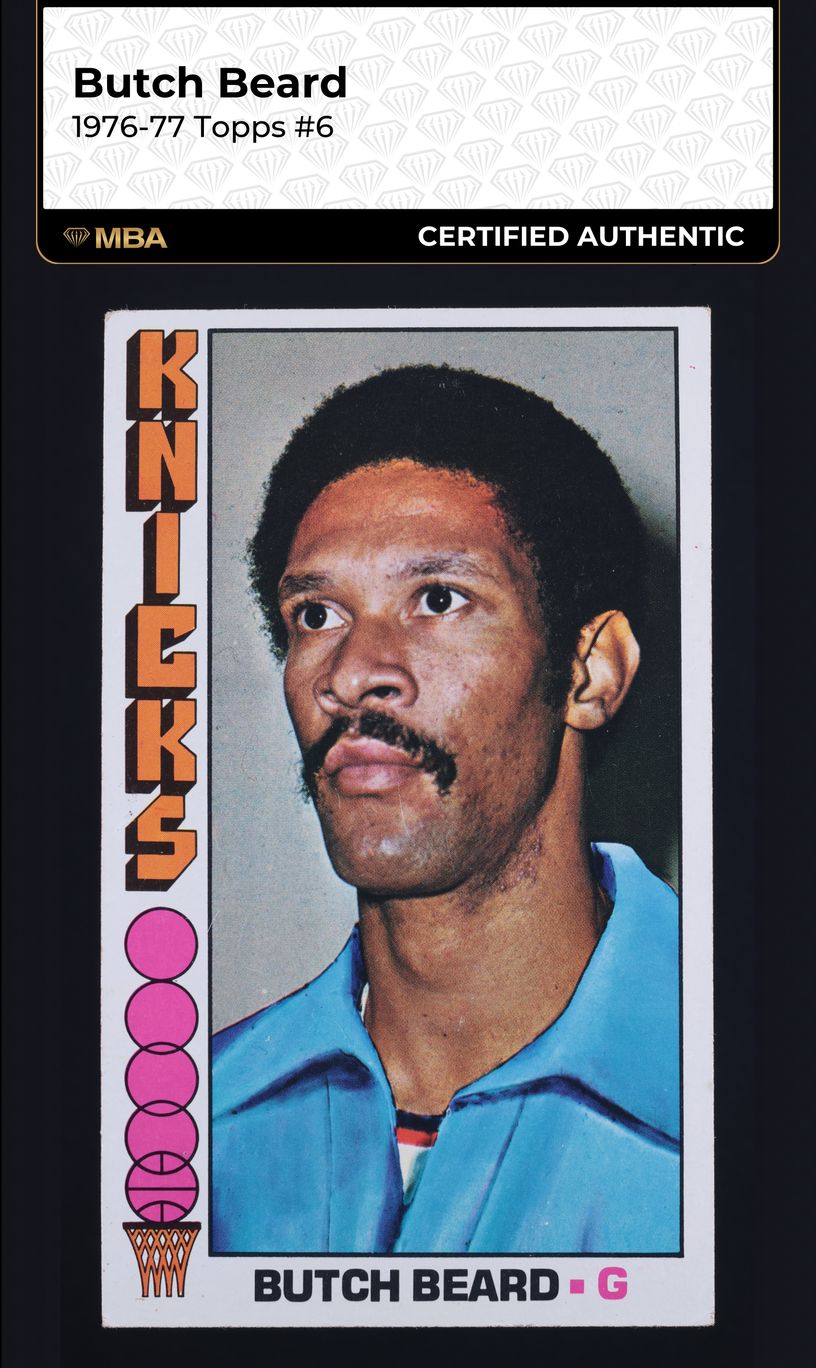 1976 Topps Basketball Butch Beard #6 MBA AUTH