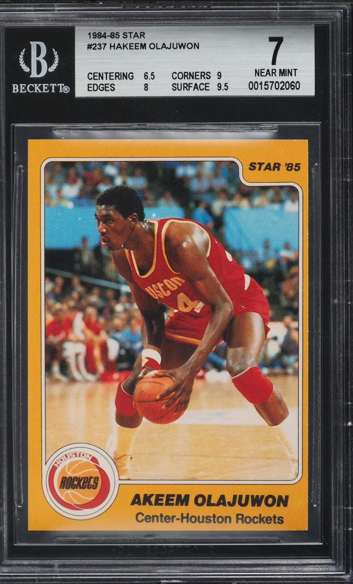 1984-85 Star Basketball Hakeem Olajuwon ROOKIE #237 BGS 7 NRMT