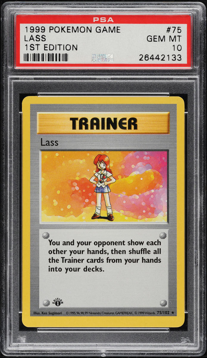 1999 Pokemon Base Set Shadowless 1st Edition Lass #75 PSA 10 GEM MINT