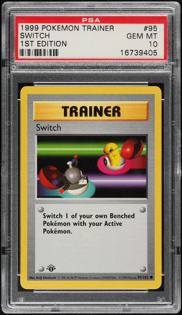 1999 Pokemon Base Set Shadowless 1st Edition Switch #95 PSA 10 GEM MINT