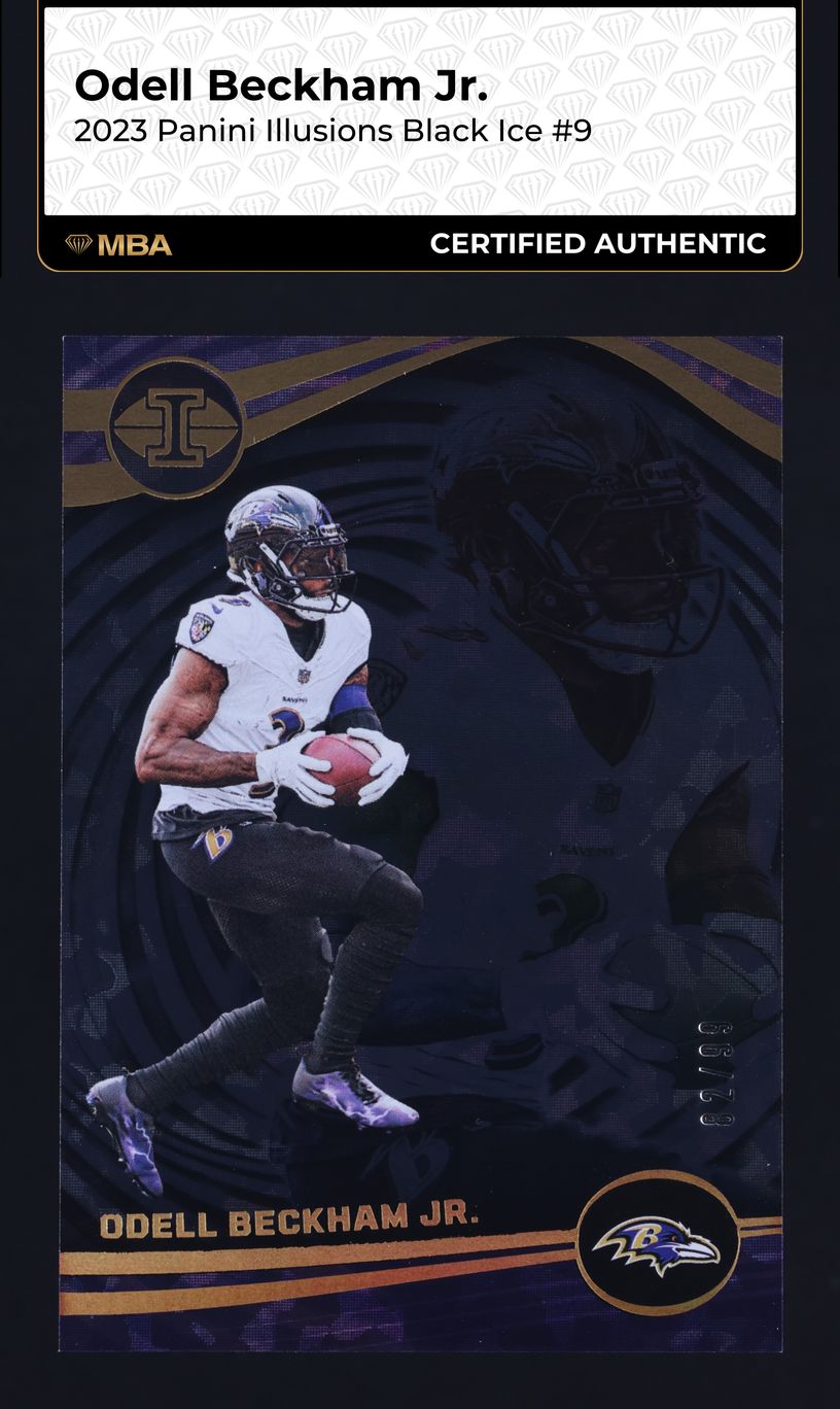 2023 Panini Illusions Black Ice Odell Beckham Jr. /99 #9 MBA AUTH