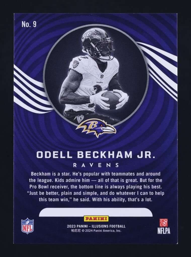 2023 Panini Illusions Black Ice Odell Beckham Jr. /99 #9 MBA AUTH