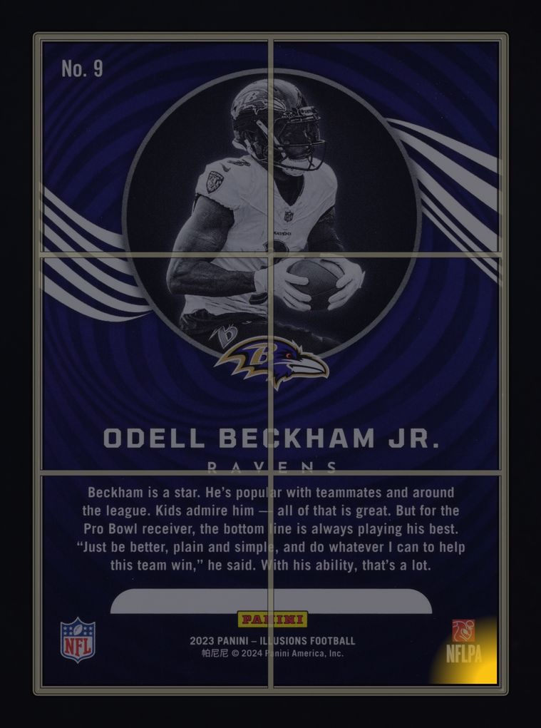 2023 Panini Illusions Black Ice Odell Beckham Jr. /99 #9 MBA AUTH