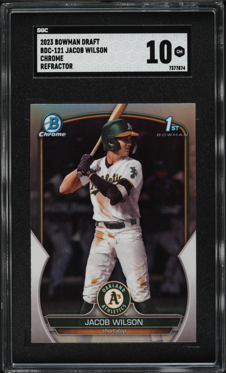 2023 Bowman Chrome Draft Refractor Jacob Wilson ROOKIE #BDC-121 SGC 10 GEM MINT
