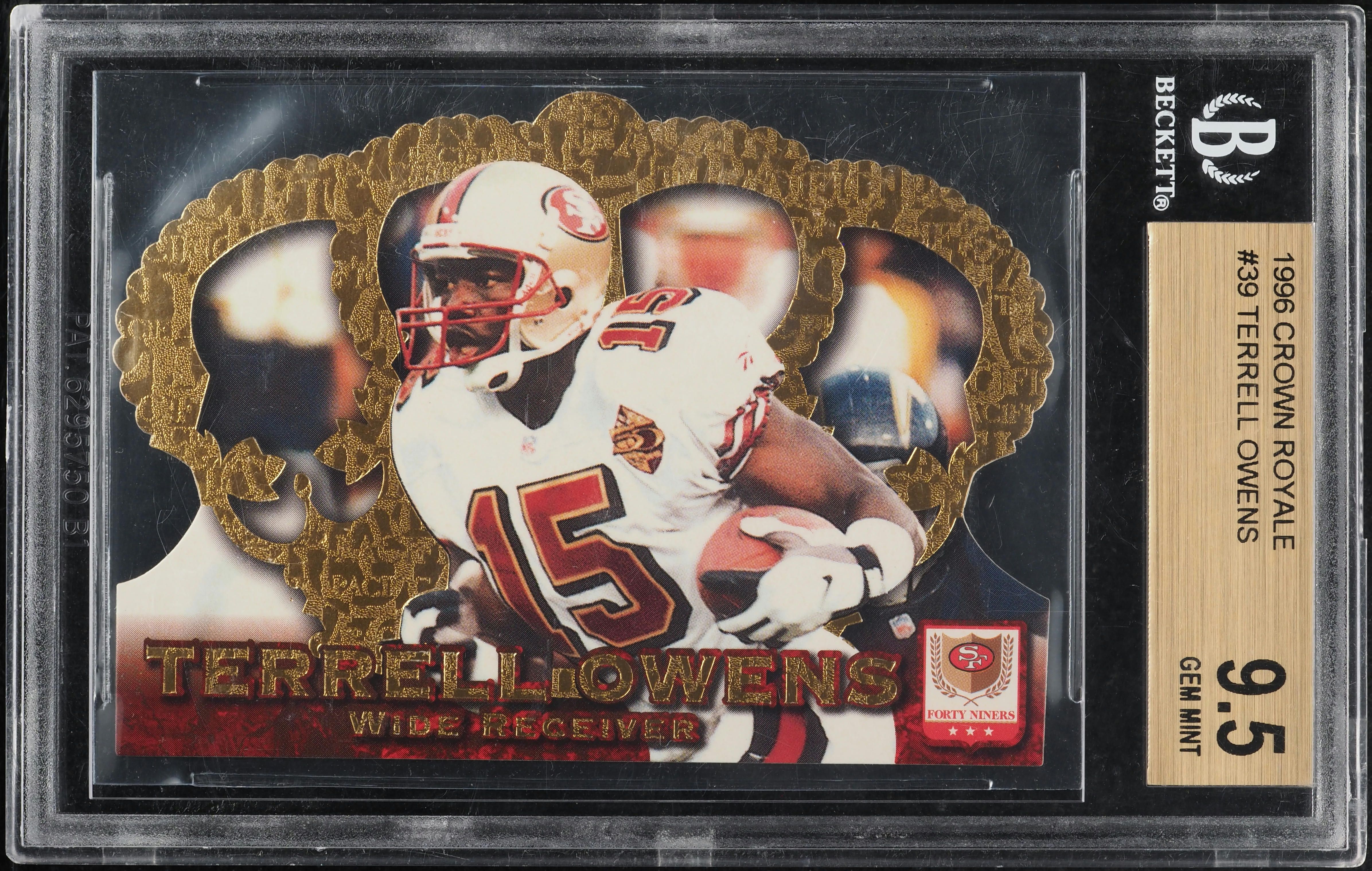 1996 Pacific Crown Royale Die-Cut Terrell Owens ROOKIE #CR-39 BGS