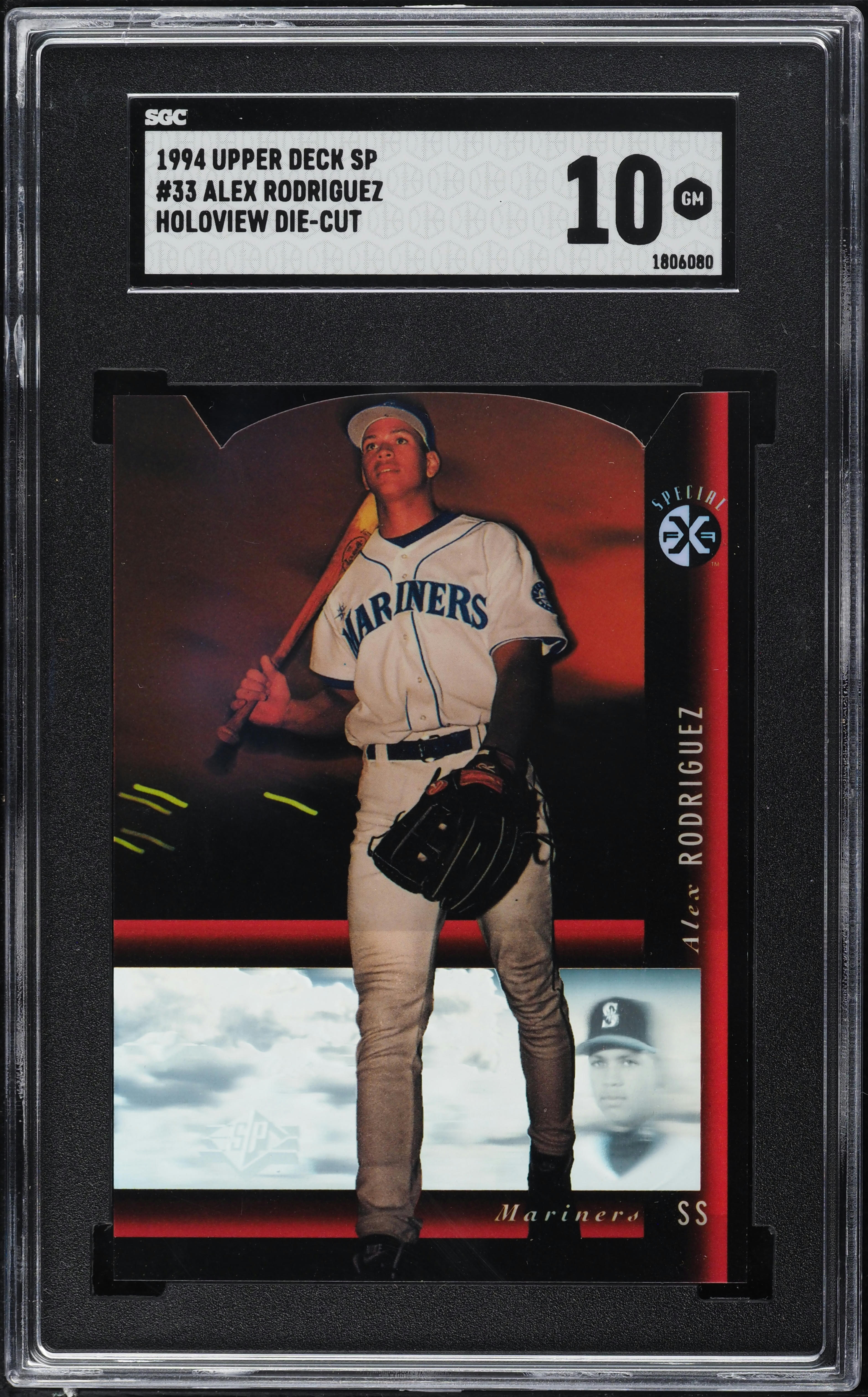 1994 Upper Deck SP Holoview Die-Cut Alex Rodriguez ROOKIE #33 SGC
