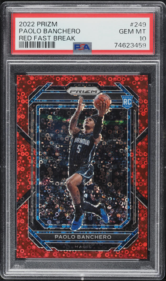 2022 Panini Prizm Red Fast Break Paolo Banchero ROOKIE /100 #249