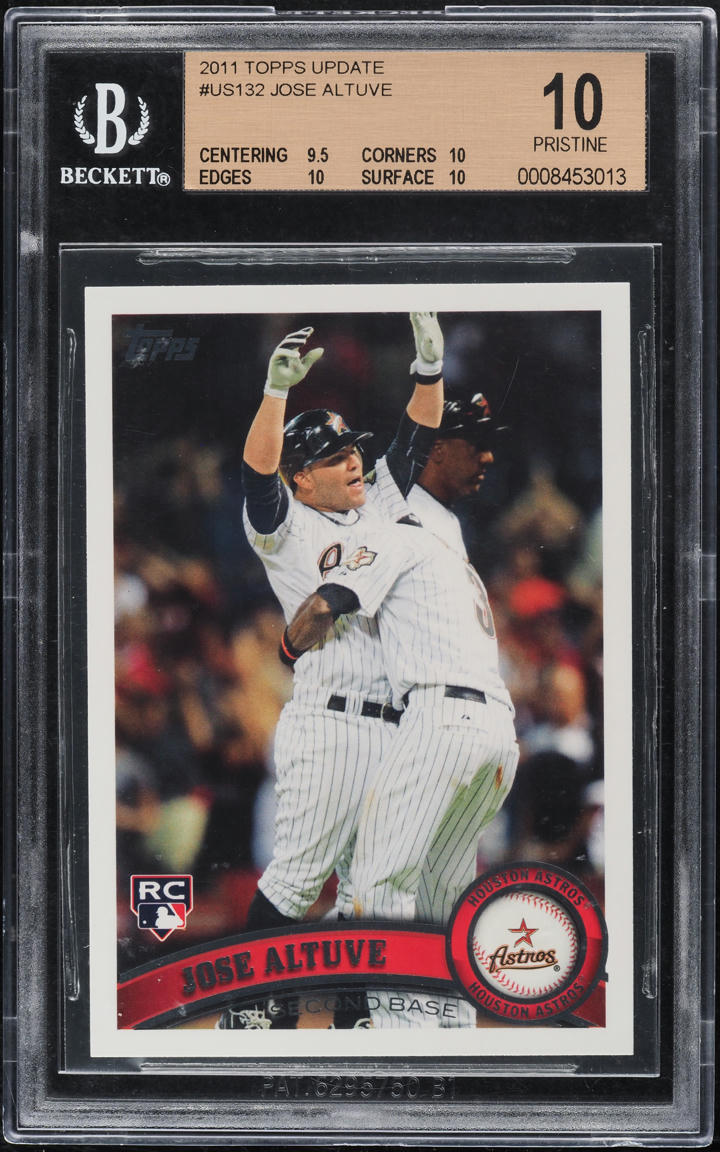 2011 Topps Update Jose Altuve ROOKIE #US132 BGS 10 PRISTINE