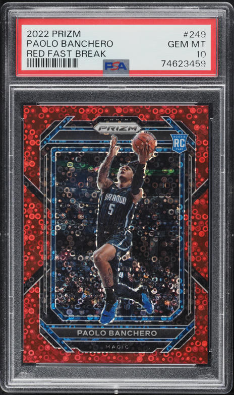 2022 Panini Prizm Red Fast Break Paolo Banchero ROOKIE /100 #249