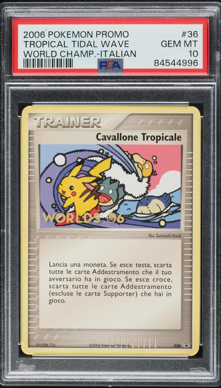 2006 Pokemon Italian World Championships Promo Tropical Tidal Wave #36 PSA 10