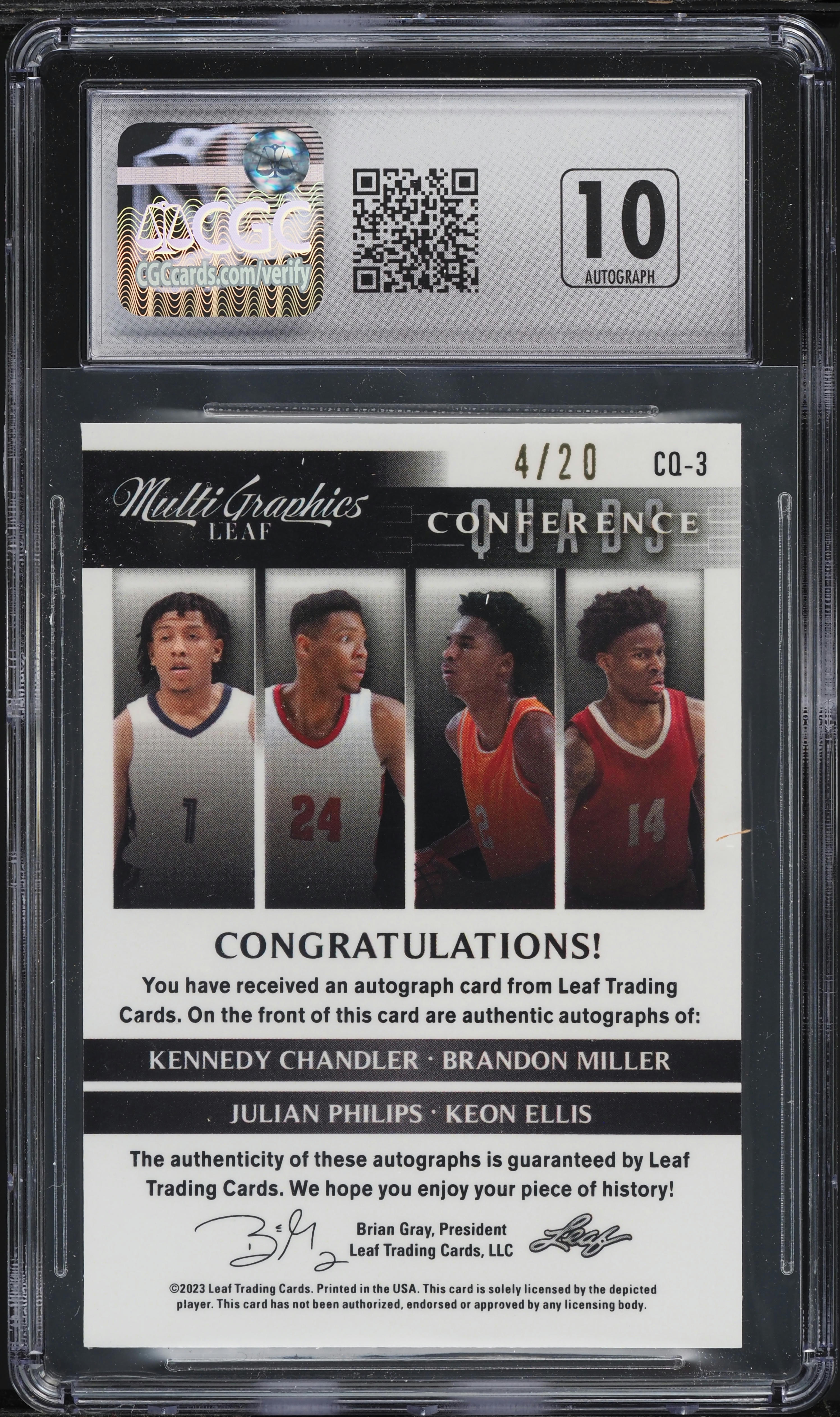 2022 Leaf MultiGraphics Purple Chandler Philips Ellis Brandon 