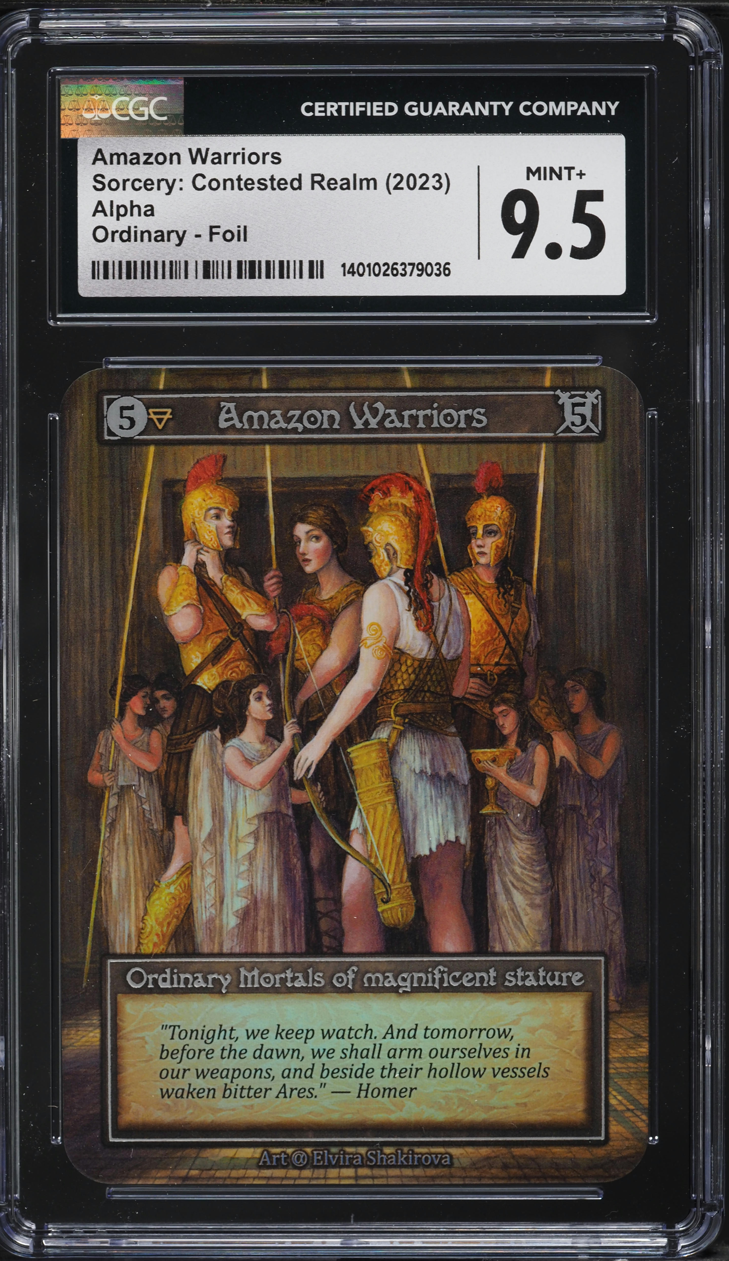 2023 Sorcery Contested Realm Alpha Foil Amazon Warriors CGC 9.5