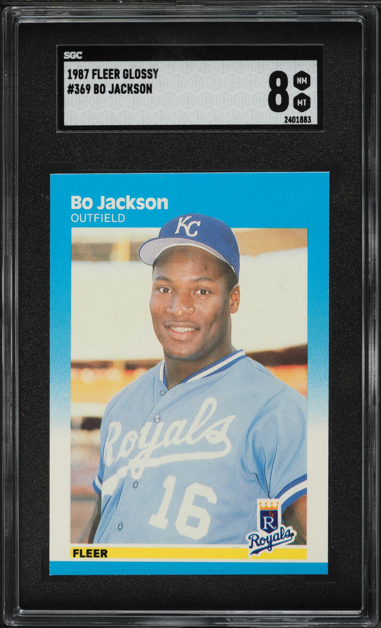 1987 Fleer Glossy Bo Jackson ROOKIE #369 SGC 8 NM-MT