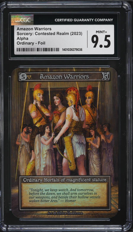 2023 Sorcery Contested Realm Alpha Foil Amazon Warriors CGC 9.5