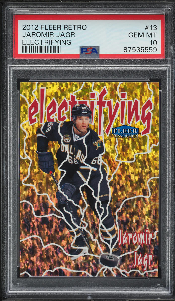 2012 Fleer Retro Electrifying Jaromir Jagr #13 PSA 10 GEM MINT