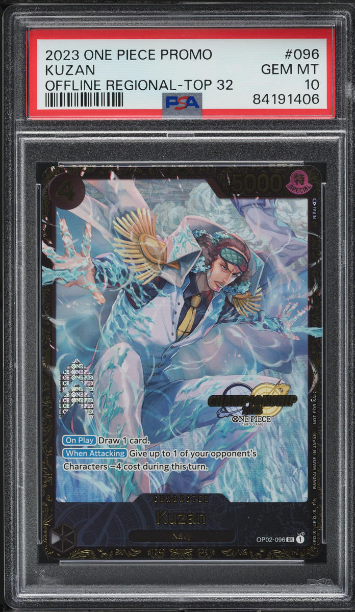 2023 One Piece Promo Offline Regional Top 32 Kuzan #OP02-096 PSA 10 GEM MINT