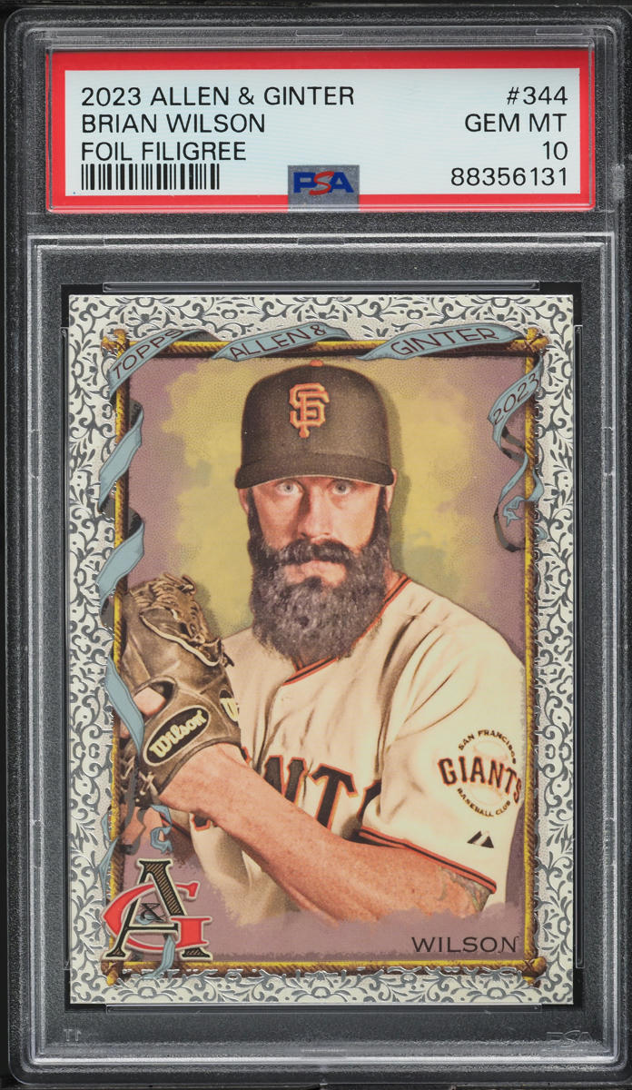 2023 Topps Allen & Ginter Foil Filigree Brian Wilson #344 PSA 10 GEM MINT