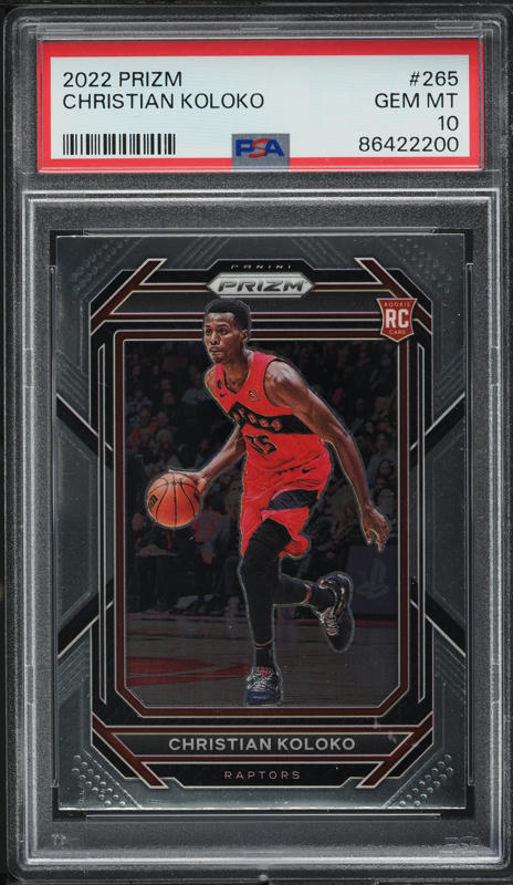 2022 Panini Prizm Christian Koloko ROOKIE #265 PSA 10 GEM MINT on