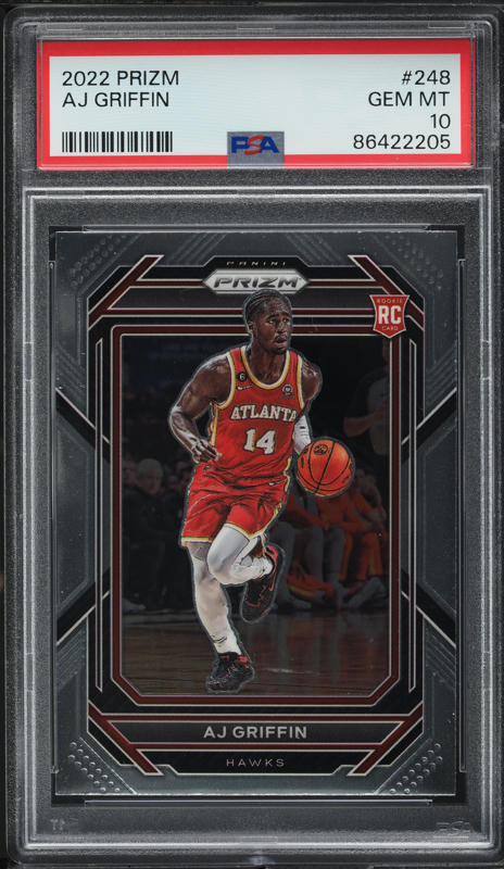 2022 Panini Prizm AJ Griffin ROOKIE #248 PSA 10 GEM MINT on