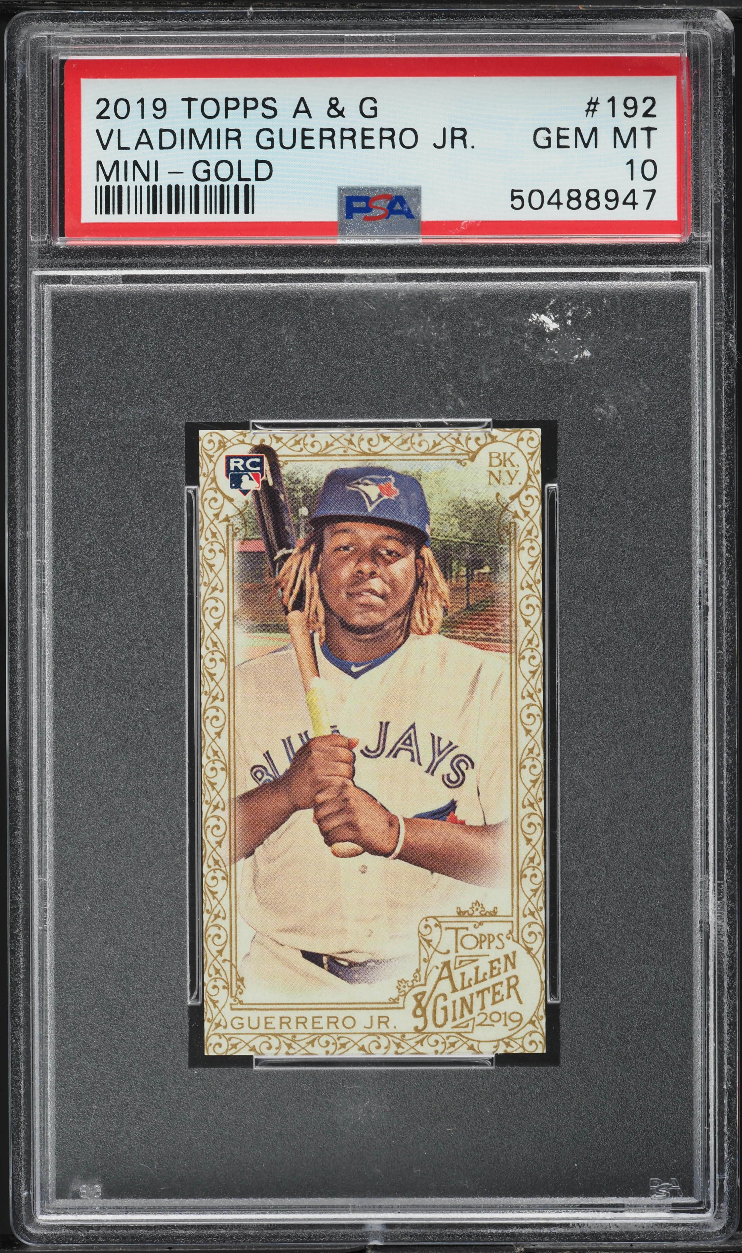 2019 Topps Allen & Ginter Mini Gold Vladimir Guerrero Jr. ROOKIE 2019 Topps Allen & Ginter Mini Gold Vladimir Guerrero Jr. ROOKIE