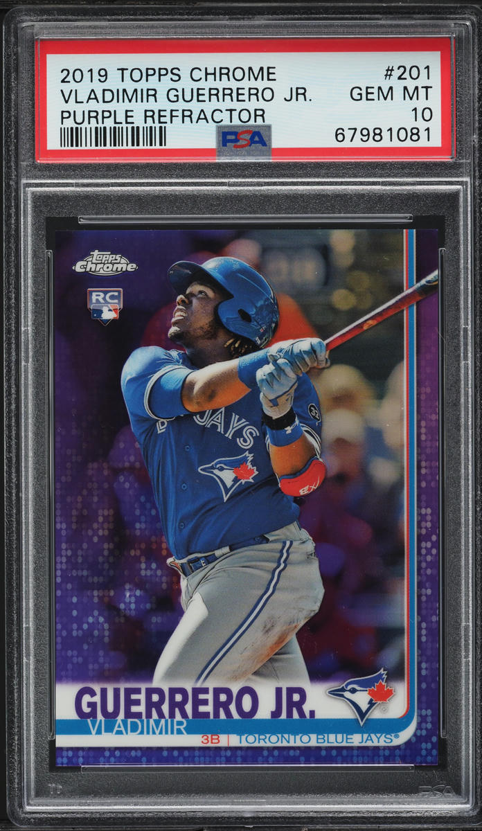 2019 Topps Chrome Purple Refractor Vladimir Guerrero Jr. ROOKIE /299 #201 PSA 10