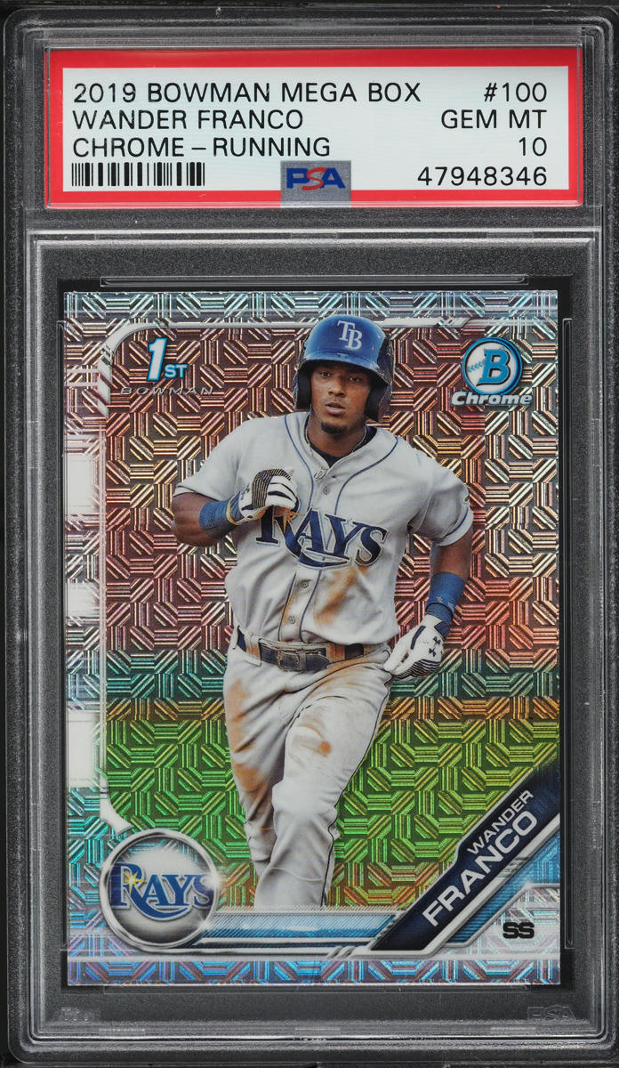 2019 Bowman Chrome Mega Box Wander Franco ROOKIE #BCP-100 PSA 10 GEM MINT