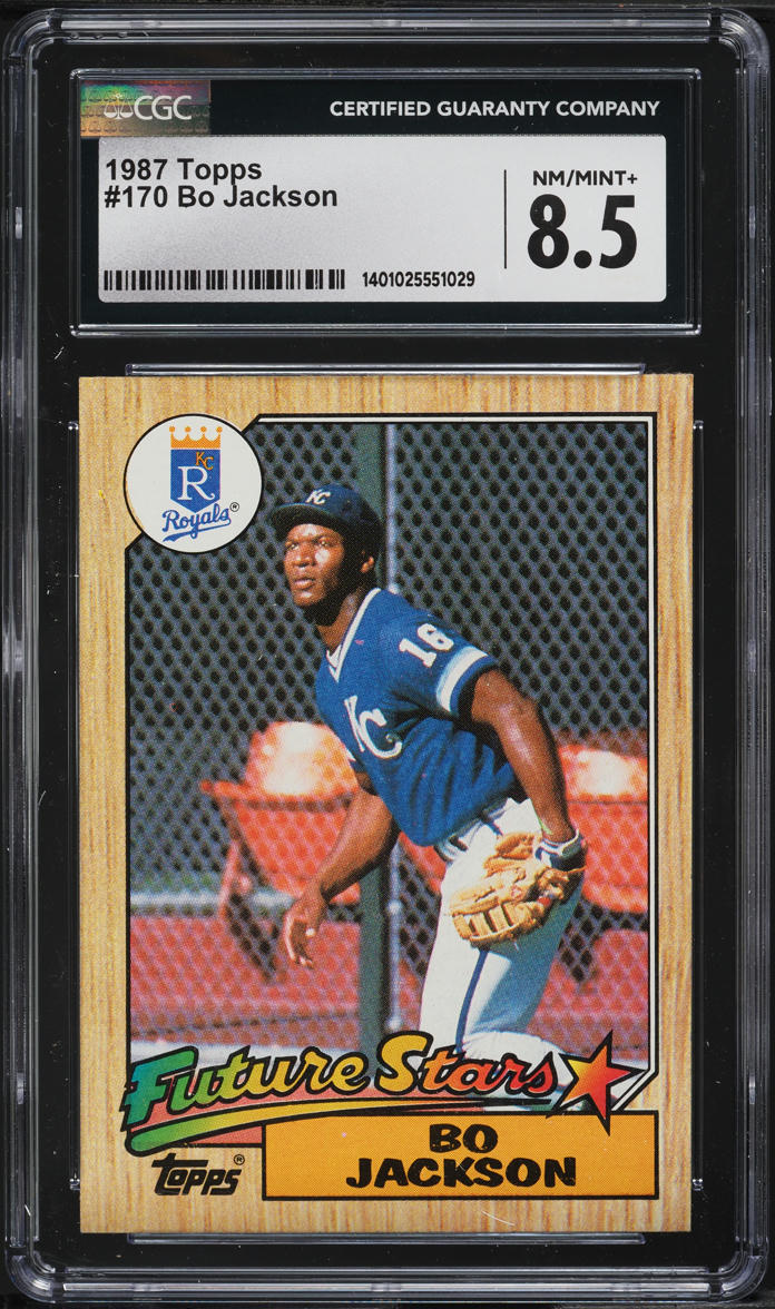 1987 Topps Bo Jackson ROOKIE #170 CGC 8.5 NM-MT+