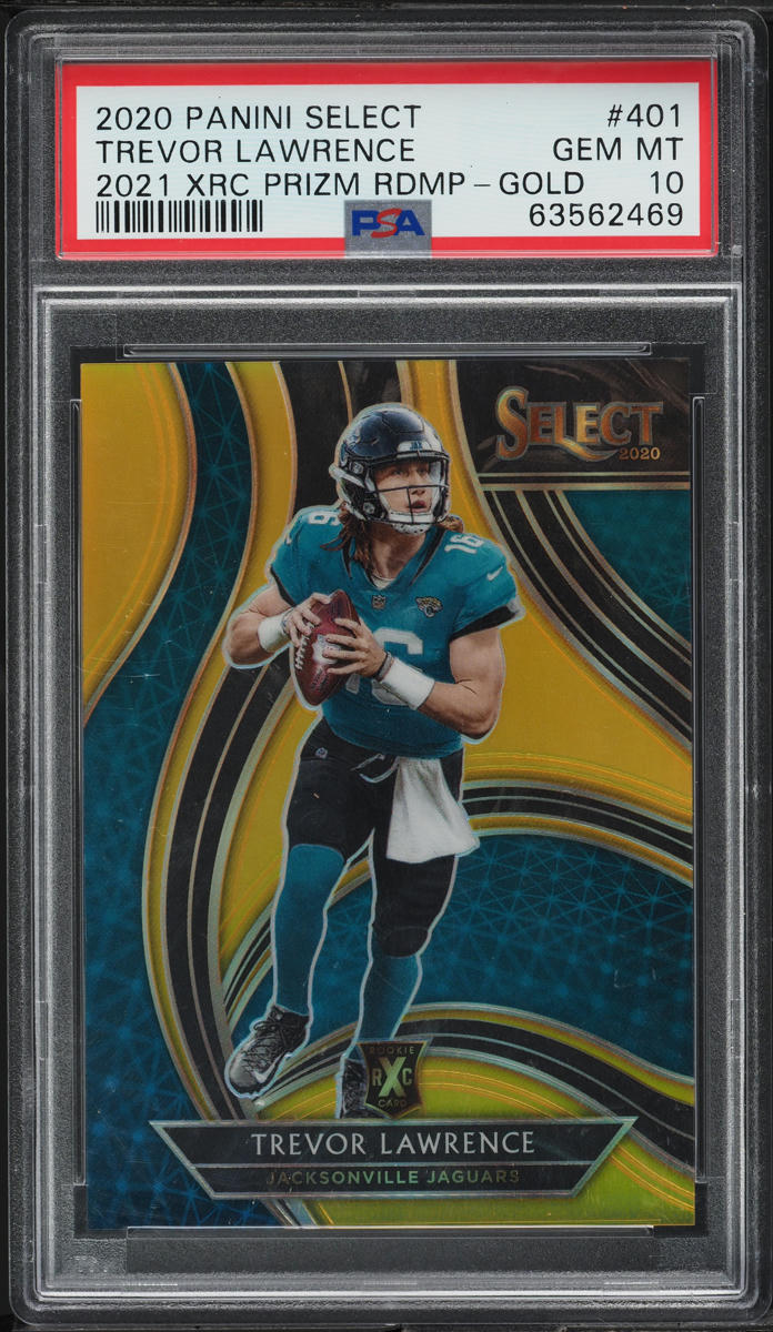 2020 Select '21 XRC Prizm Redemption Gold Trevor Lawrence ROOKIE /10 #401 PSA 10