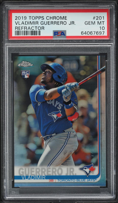 2019 Topps Chrome Refractor Vladimir Guerrero Jr. ROOKIE #201 PSA
